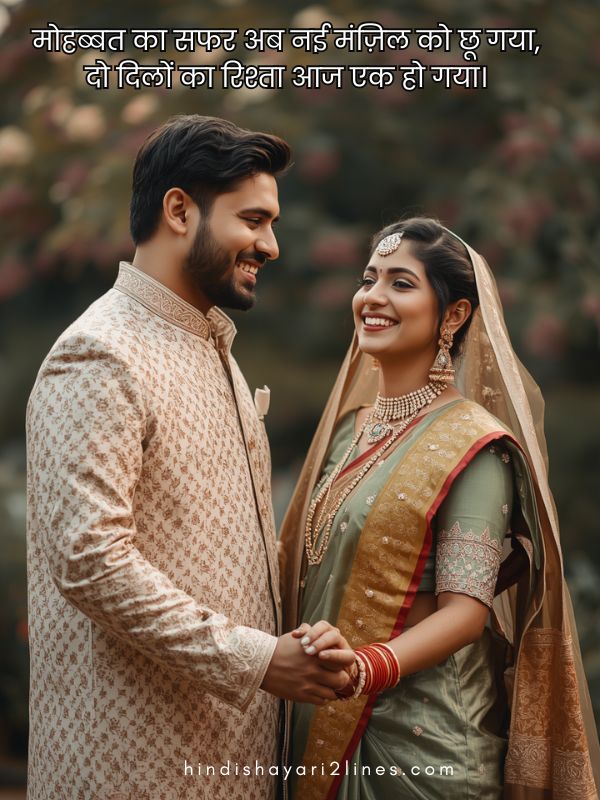 Heart Touching 2 Line Shadi Ki Shayari in Hindi