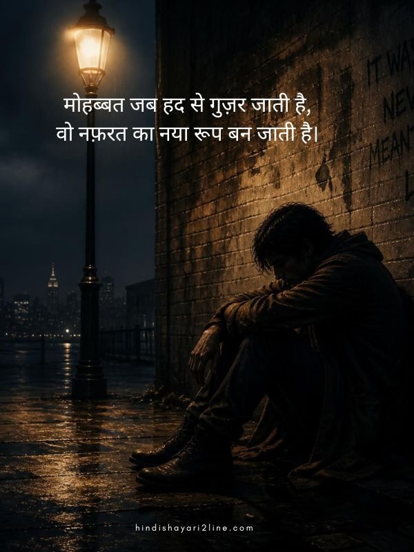 हिंदीत हार्ट टचिंग प्यार से नफरत शायरी